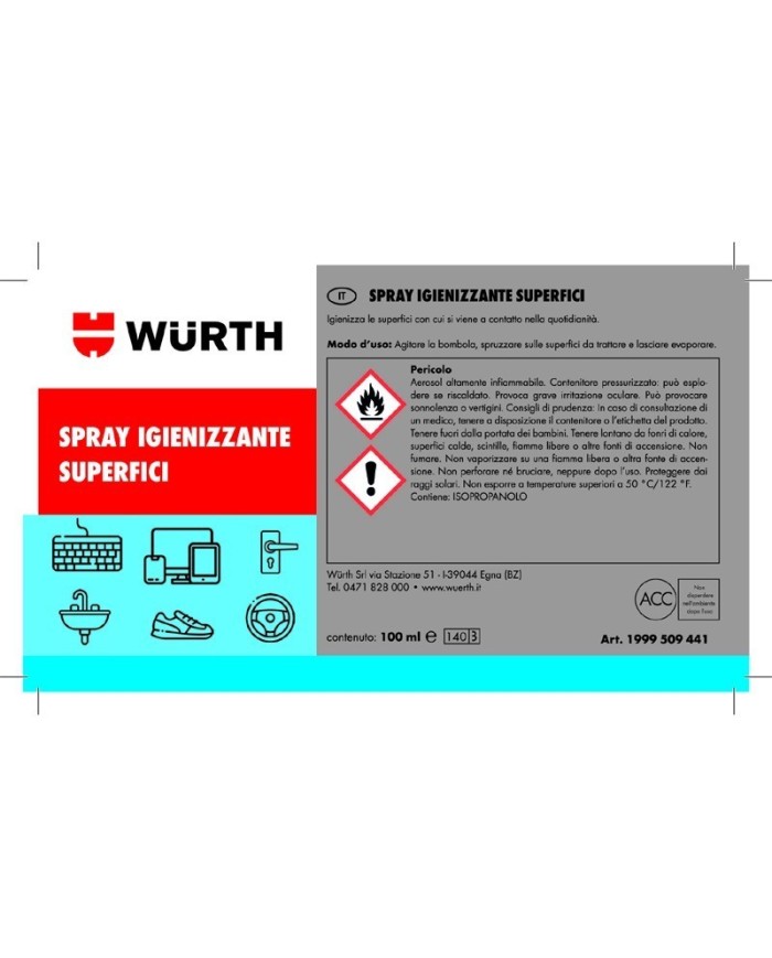 Sray Igienizzante Superfici - 100 ml