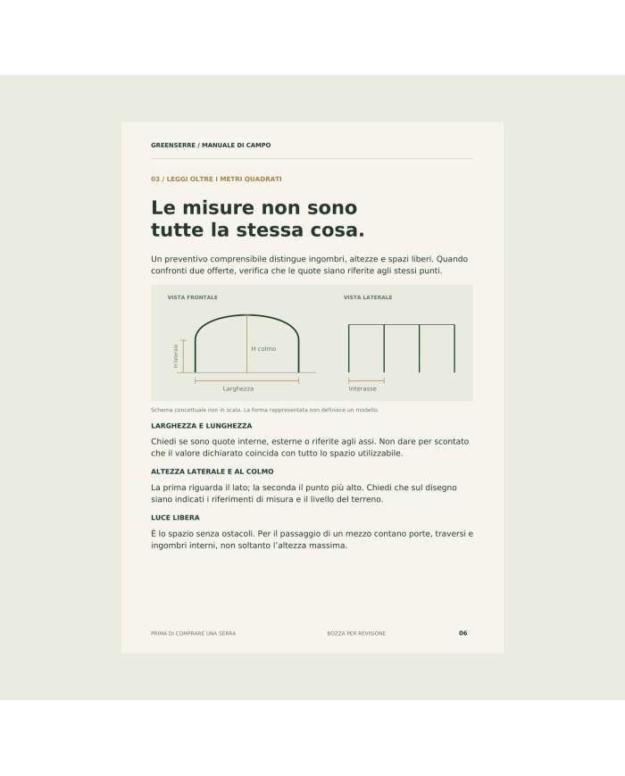 Prima di comprare una serra | Guida PDF