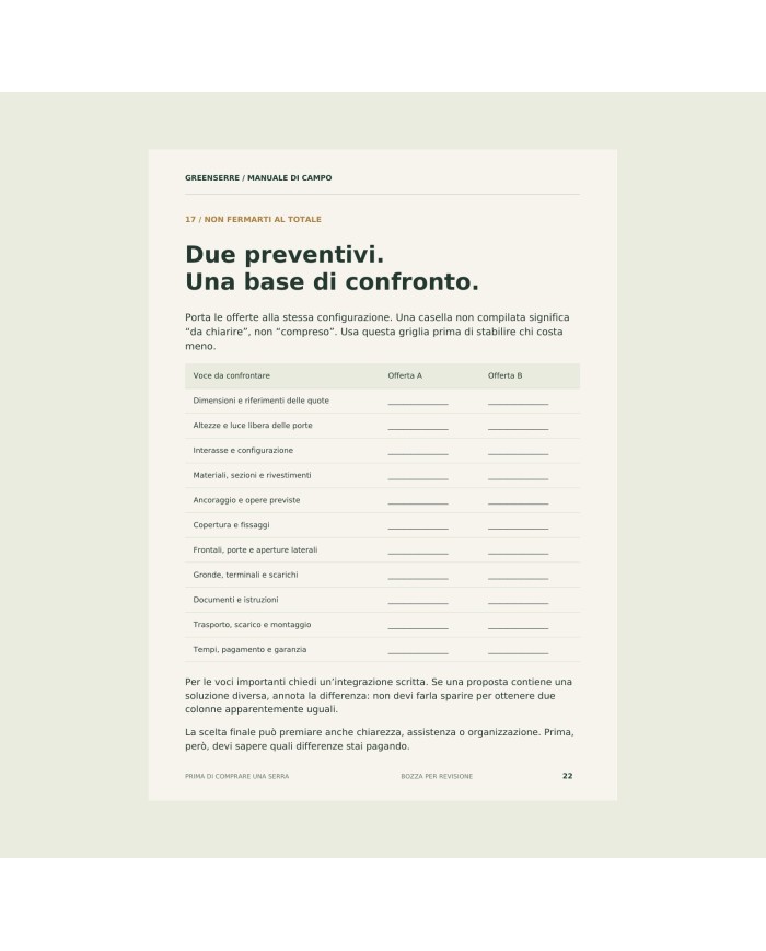 Prima di comprare una serra | Guida PDF